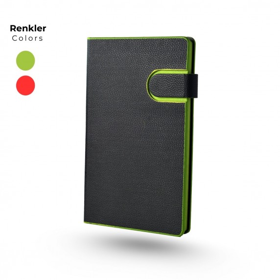 Mıknatıslı Termo Deri Kapaklı Tarihsiz Defter Ajanda